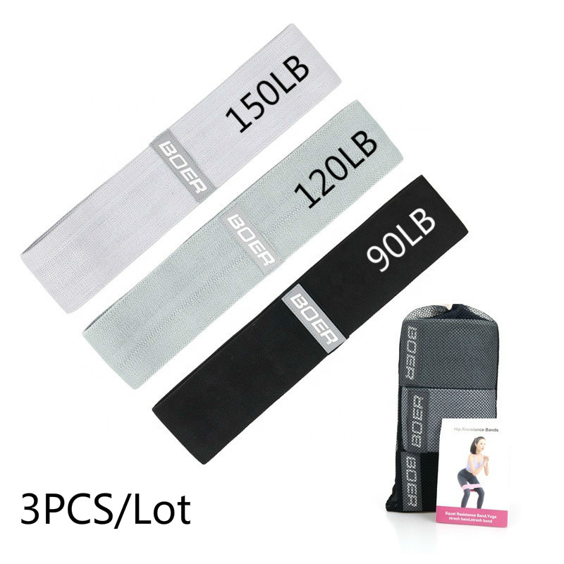 Sports Equipment Supplies - 3PCS Wanita Pria Kain Resistance Band