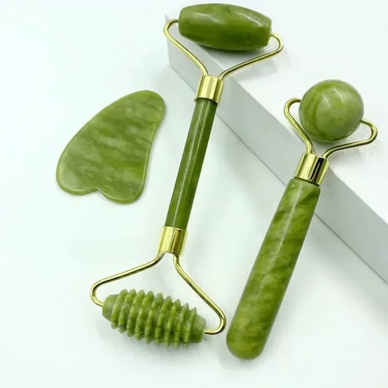 Lacrosse Stick Head - Roller pijat batu giok alami, papan
