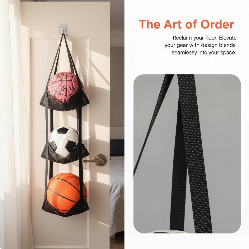 Tas Jaring Penyimpanan Bola Ba - Sports Equipment Organizer Garage ulasan dan harga
