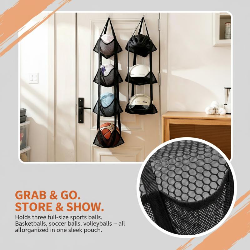 Tas Jaring Penyimpanan Bola Ba - Sports Equipment Organizer Garage ulasan dan harga