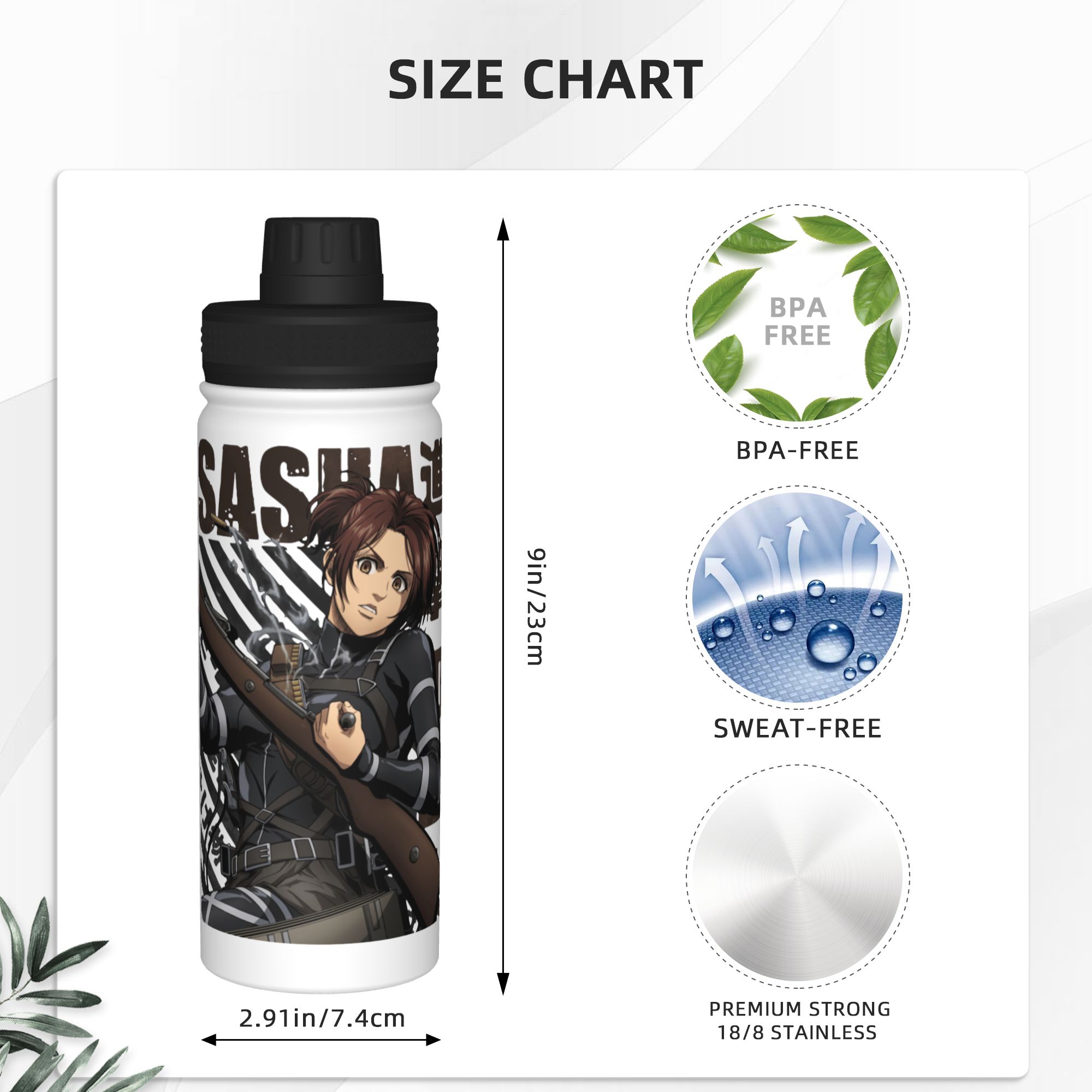 Attack on Titan 18OZ Sports In - Sports Water Bottle Insulated ulasan dan harga
