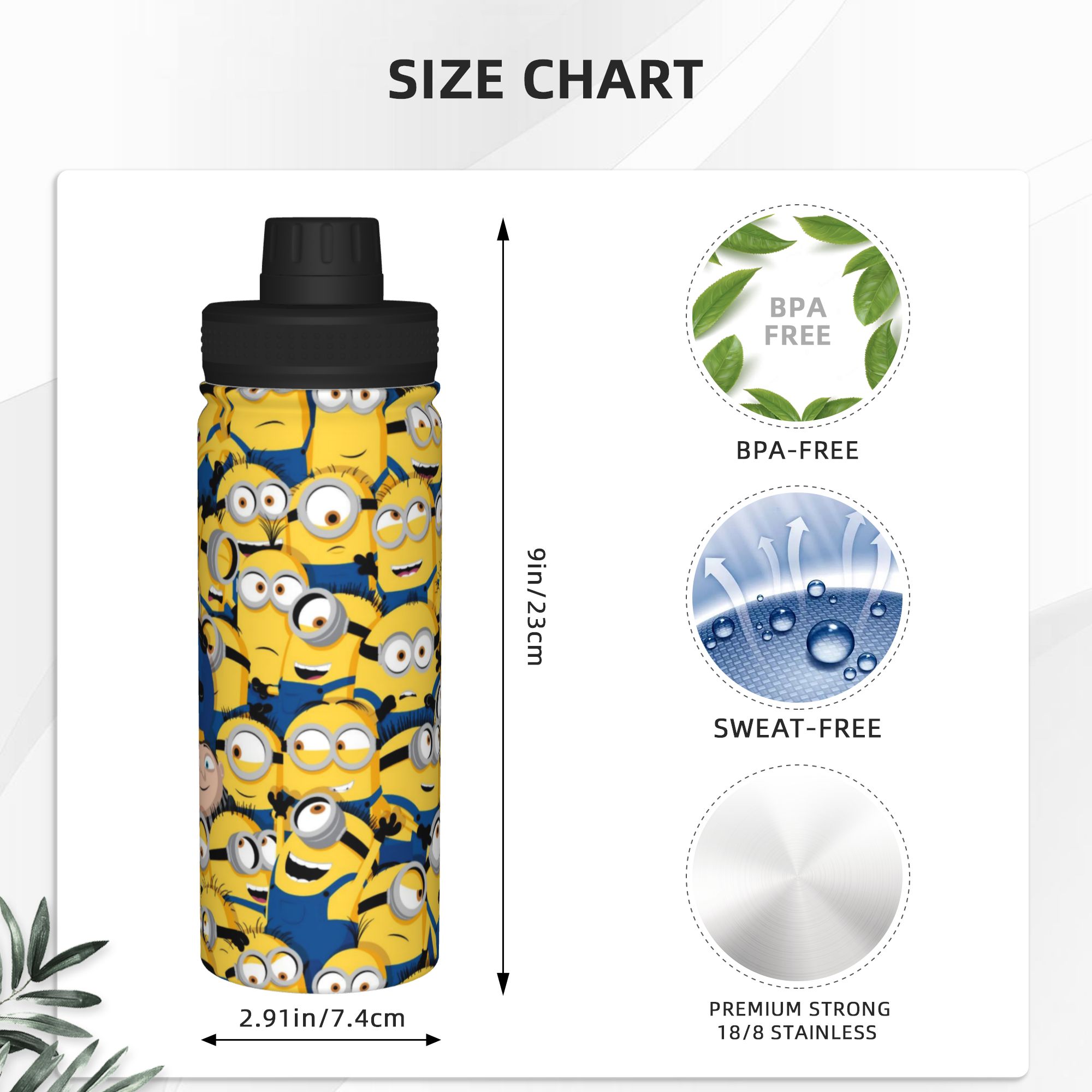 Kartun M-Minions 18OZ Botol Mi - Sports Water Bottle Insulated ulasan dan harga